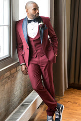 Buy Burgundy Slim Fit Men Suit with Black Shawl Lapel for men from stylesnuggle. Huge collection of Shawl Lapel Single Breasted Men Suit sets at low offer price &amp; discounts, free shipping &amp; made. Order Now.