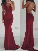 Customizing this New Arrival Burgundy Stretchy Spaghettis-Straps Backless Column Prom Dresses on stylesnuggle. We offer extra coupons,  make in cheap and affordable price. We provide worldwide shipping and will make the dress perfect for everyone.