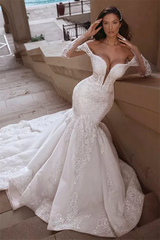 stylesnuggle.com supplies you Cap sleeves Mermaid Long Train White Wedding Dresses Online, extra coupons to save you a heap.