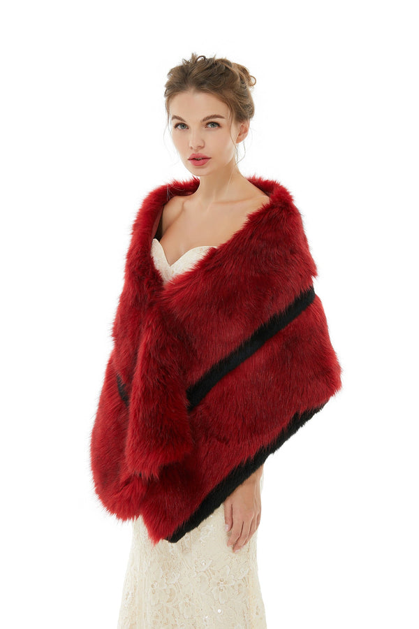 Carla - Winter Faux Fur Wedding Wrap-stylesnuggle