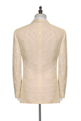 stylesnuggle has various Custom design mens suits for prom, wedding or business. Shop this Champagne Jacquard Wedding Tuxedos for Groom, Silk Shawl Lapel Marriage Suits with free shipping and rush delivery. Special offers are offered to this Champagne Single Breasted Shawl Lapel Two-piece mens suits.