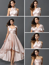 Charming Sleeveless High Low Bridesmaid Dresses