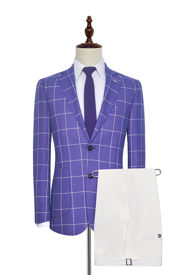 stylesnuggle has various Custom design mens suits for prom, wedding or business. Shop this Check Pattern Patch Pocket Purple Mens Suits, Notch Lapel Formal Suits for Men with free shipping and rush delivery. Special offers are offered to this Purple Single Breasted Notched Lapel Two-piece mens suits.