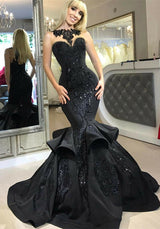 Looking for custom made Chic black mermaid Prom Party Gownslong Prom Party Gowns New Arrival on sale. Free shipping,  high quality,  fast delivery,  made to order dress. Discount price. Affordable price. stylesnuggle.