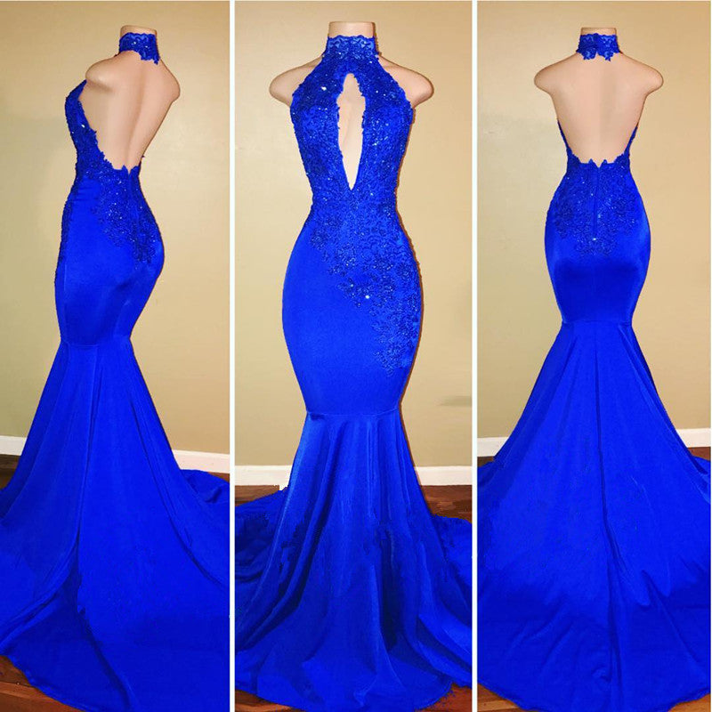 Customizing this Chic Halter Mermaid Prom Party GownsLong With Lace Appliques on stylesnuggle. We offer extra coupons,  make Prom Dresses, Real Model Series in cheap and affordable price. We provide worldwide shipping and will make the dress perfect for everyone.