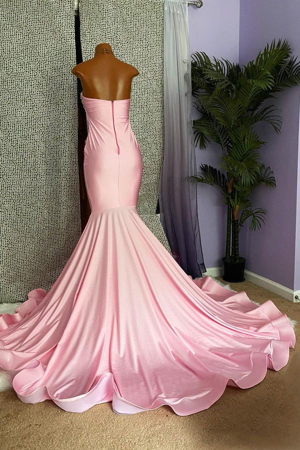 Chic High-neck Sleeveless Mermaid Prom Dress With Beading-stylesnuggle