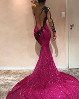 Chic Mermaid Evening Dresses One Sleeve Open Back Pageant Dress,  Free shipping,  high quality,  fast delivery,  made to order dress. Discount price. Affordable price. stylesnuggle Official.