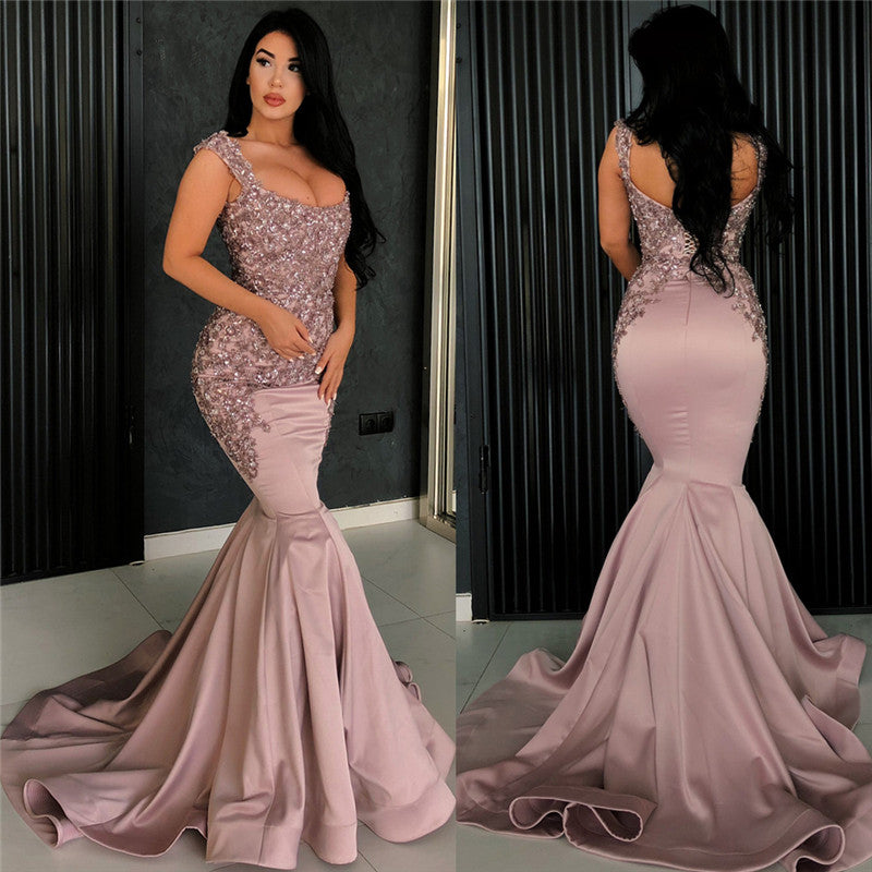 Customizing this New Arrival Chic Pink Mermaid Evening Dress Straps Appliques Long Formal Dresses on stylesnuggle. We offer extra coupons,  make Prom Dresses, Evening Dresses in cheap and affordable price. We provide worldwide shipping and will make the dress perfect for everyone.