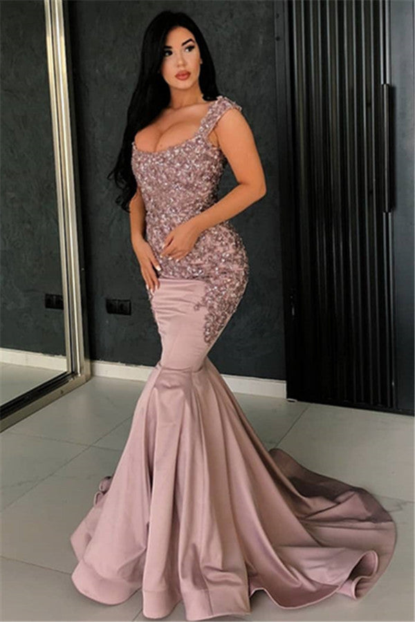 Customizing this New Arrival Chic Pink Mermaid Evening Dress Straps Appliques Long Formal Dresses on stylesnuggle. We offer extra coupons,  make Prom Dresses, Evening Dresses in cheap and affordable price. We provide worldwide shipping and will make the dress perfect for everyone.