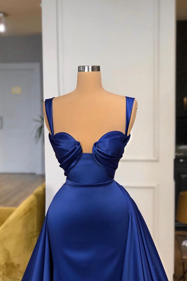 Chic Royal Blue Straps Sweetheart Prom Dress Overskirt Long-stylesnuggle