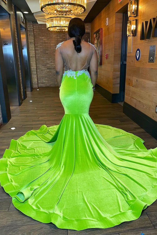 Chic Sleeveless Backless Mermaid Prom Dress With Beading-stylesnuggle