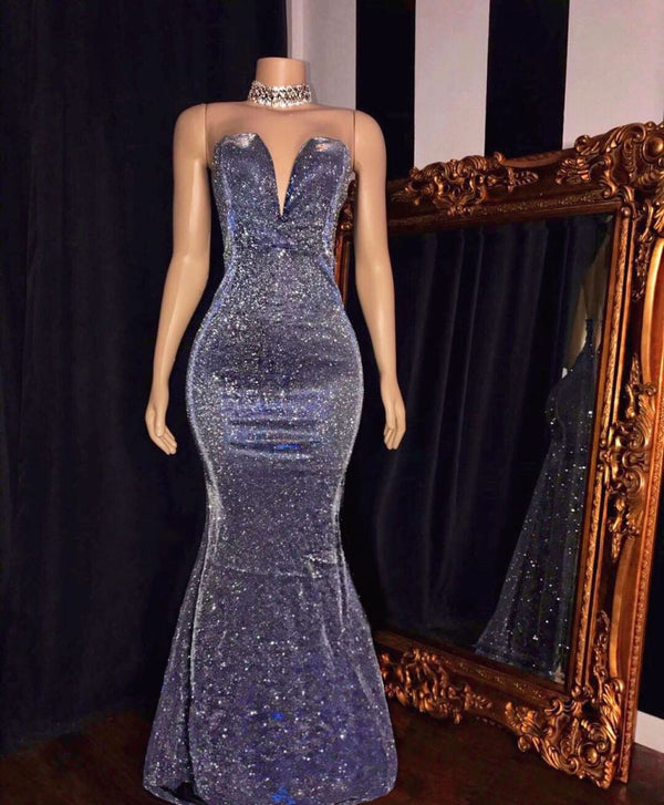 Looking for Prom Dresses, Evening Dresses, Real Model Series in Sequined,  Mermaid style,  and Gorgeous Sequined work? stylesnuggle has all covered on this elegant Chic Strapless Sweetheart Long Mermaid Prom Dresses.