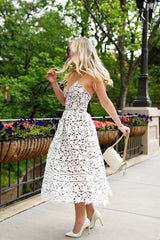 stylesnuggle offers Chic White Spaghetti Strap Princess Summer Homecoming Dresses at a cheap price from Lace to A-line Tea-length?styles. Gorgeous yet affordable  Prom Dresses.