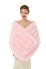 Chloe - Winter Faux Fur Wedding Wrap-stylesnuggle