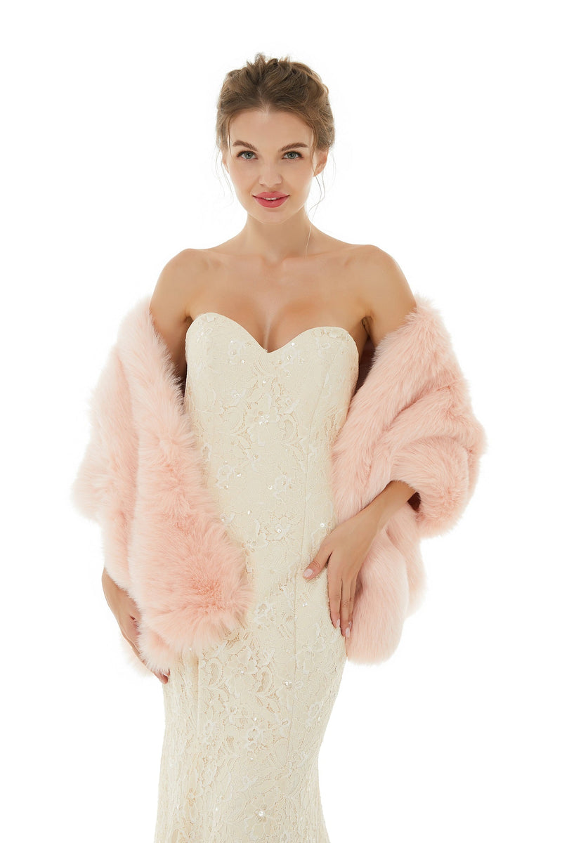 Christina - Winter Faux Fur Wedding Wrap-stylesnuggle