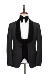 This Claassic Stitching Velvet Shawl Lapel Black One Button Men Formal Wedding Suit Tuxedos Online at stylesnuggle comes in all sizes for prom, wedding and business. Shop an amazing selection of Shawl Lapel Single Breasted Black mens suits in cheap price.