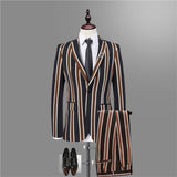 Classic Black Striped Men Suits for Prom-stylesnuggle