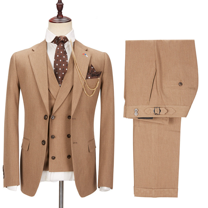 Classic Classy Notched Lapel Slim Fit Men Suits-stylesnuggle