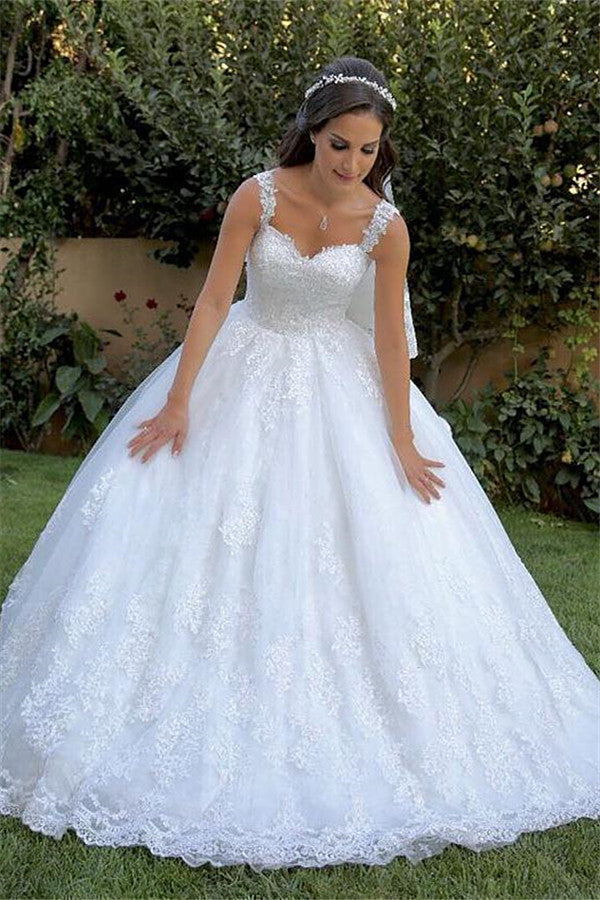 stylesnuggle has a great collection of Classic Appliques Straps Wedding Dresses at an affordable price. Welcome to buy high quality from us