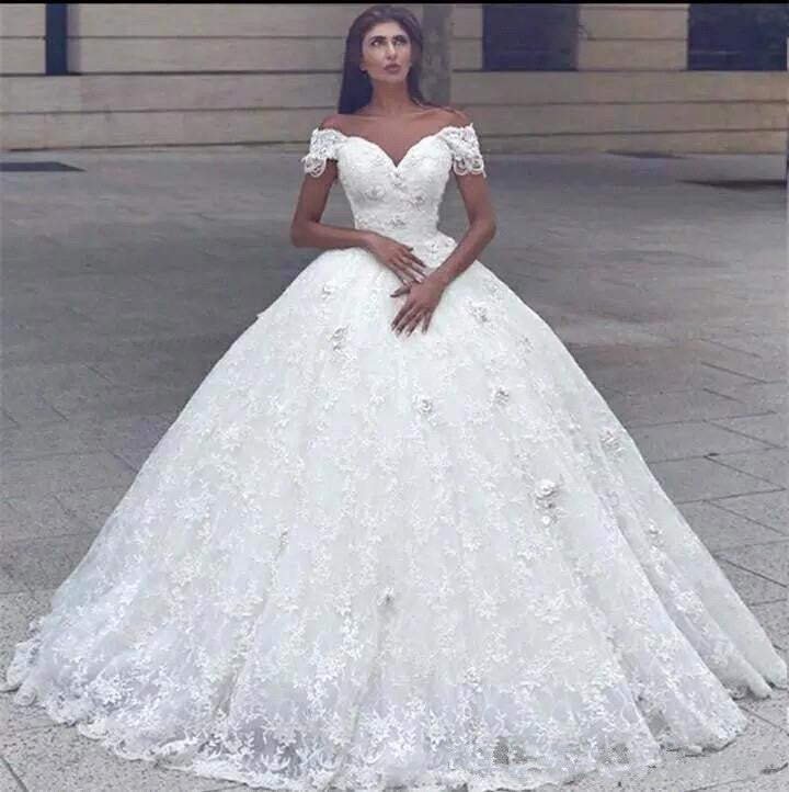 stylesnuggle custom made you this Classic Lace Off-the-shoulder White Lace Ball Gown Wedding Dress comes in all sizes and colors. Welcome to pick the most fabulous style today, extra coupons to save a lot.