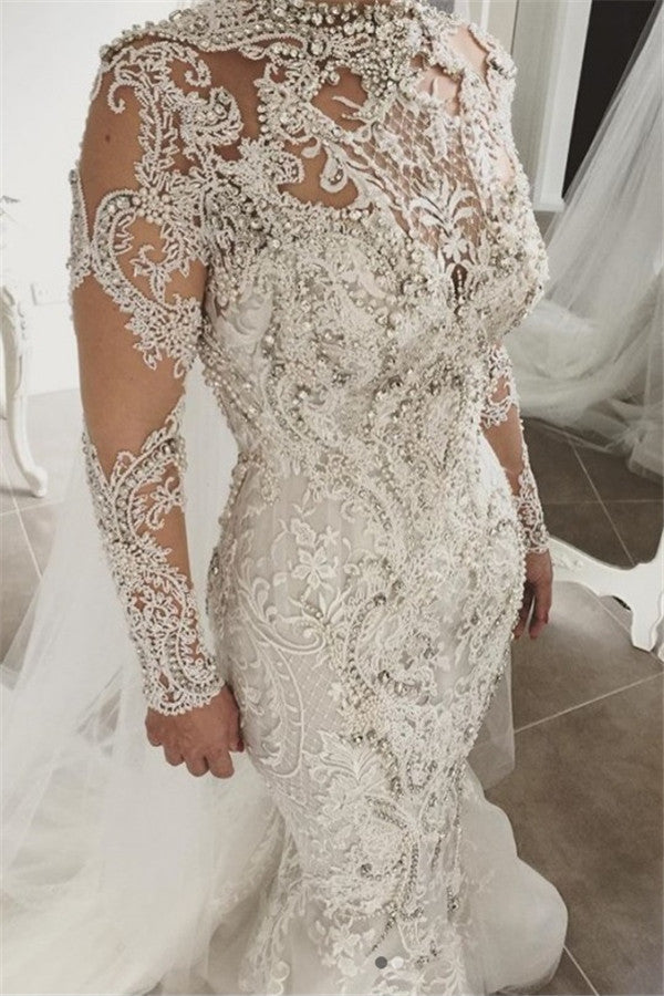 stylesnuggle offers Mermaid Long Sleevess Lace Wedding Dresses at factory price. This will make your dreamy wedding come true.