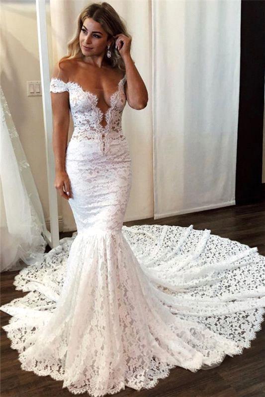 Wanna get a perfect dress for your big day? Check out this off-the-shoulder wedding dress at stylesnuggle, 1000+ option, fast delivery worldwide.