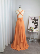 A-Line Charming Jersey Ruched V-neck Sleeveless Bridesmaid Dresses