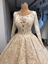 This Scoop Long Sleevess Appliques Ball Gown Wedding Dresses at stylesnuggle.com, this dress will make your guests say wow. The Scoop bodice is thoughtfully lined, and the Floor-length skirt with Appliques to provide the airy, flatter look of .