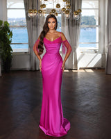 Classic Spaghetti Straps Mermaid Evening Dress with Beads-stylesnuggle