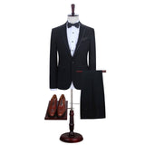 Classy Black One Button Designer Men Suits Online-stylesnuggle