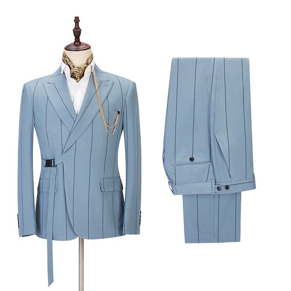 Classy Striped Peaked Lapel Classic Men Suits Online-stylesnuggle