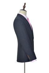 stylesnuggle has various Custom design mens suits for prom, wedding or business. Shop this Dark Gray Small Check Three Piece Mens Suits, One Button Formal Business Suits with free shipping and rush delivery. Special offers are offered to this Dark Gray Single Breasted Peaked Lapel Three-piece mens suits.