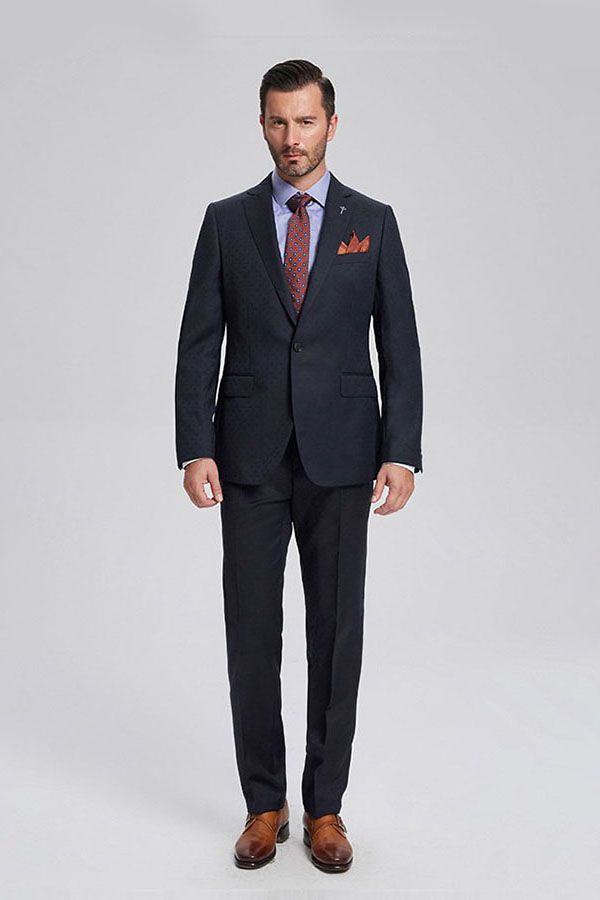 stylesnuggle has various cheap mens suits for prom, wedding or business. Shop this Decent Navy Blue Jacquard Mens Suits for Business with free shipping and rush delivery. Special offers are offered to this Black Single Breasted Notched Lapel Two-piece mens suits.