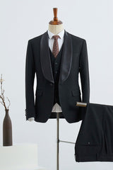 The Bespoke Shawl Lapel Single Breasted Men Suit is an essential part of any wardrobe. Whether you need a sharp business suit, a Custom design black tie evening look or a wedding or prom suit, you will find the perfect fit in stylesnuggle collection.Custom made this Decent Three-pieces Slim Fit Custom Wedding Suit For Grooms with rush order service.