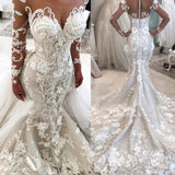 stylesnuggle custom made this Delicate Lace Appliques Mermaid Wedding Dress at factory price, high quality promised.