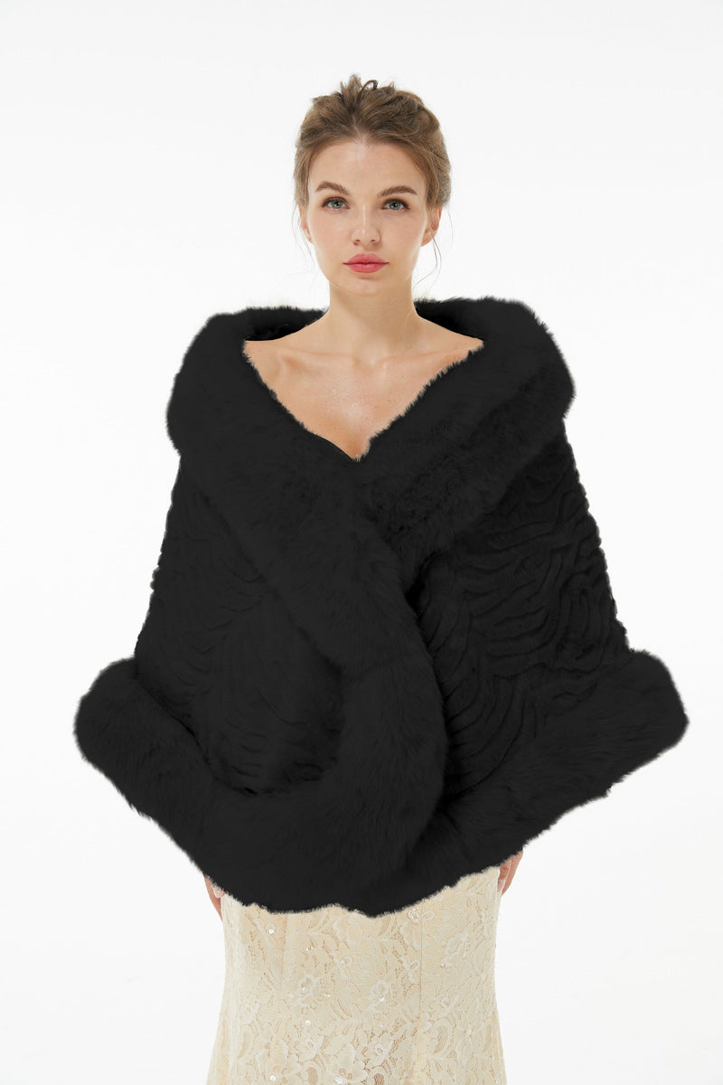 Della - Winter Faux Fur Wedding Wrap-stylesnuggle