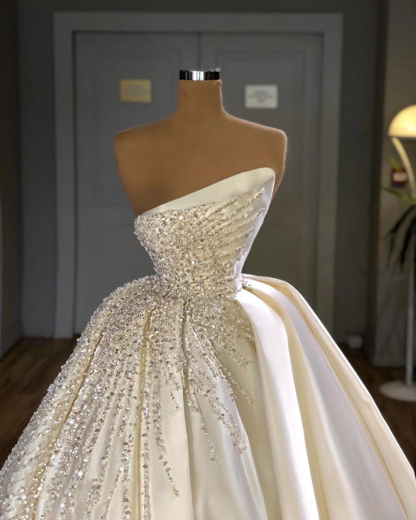 Designer Ball Gown Wedding Dress With Crystals Online-stylesnuggle