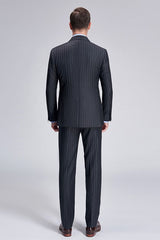 This Double Breasted Mens Suits, Stripes Dark Grey Suits for Men at stylesnuggle comes in all sizes for prom, wedding and business. Shop an amazing selection of Peaked Lapel Double Breasted Black mens suits in cheap price.