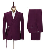 Elegant Designer Peaked Lapel Two-Pieces Men Suits-stylesnuggle