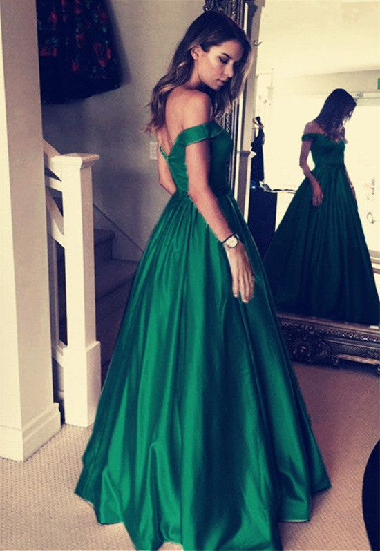 stylesnuggle custom made Elegant Off-the-Shoulder Evening Dress New Arrival Green Long Prom Dress,  we sell dresses On Sale all over the world. Also,  extra discount are offered to our customers. We will try our best to satisfy everyone and make the dress fit you.