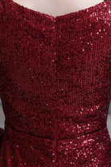 stylesnuggle offers Elegant Sparkle Sequined Burgundy Long Sleeves V-neck Mermaid Long Prom Party Gowns at a cheap price from Prom Dresses, Evening Dresses, Homecoming Dresses, Quinceanera dresses collection. Free Fast shipping on affordable Prom Dresses, Evening Dresses, Homecoming Dresses, Quinceanera dresses On Sale.