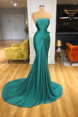 Elegant Strapless Long Mermaid Evening Prom Dress Online-stylesnuggle