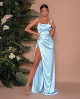 Elegant Strapless Mermaid Long Prom Dress With Slit Online-stylesnuggle