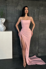 Elegant Sweetheart Mermaid Prom Dress Online with High Split-stylesnuggle