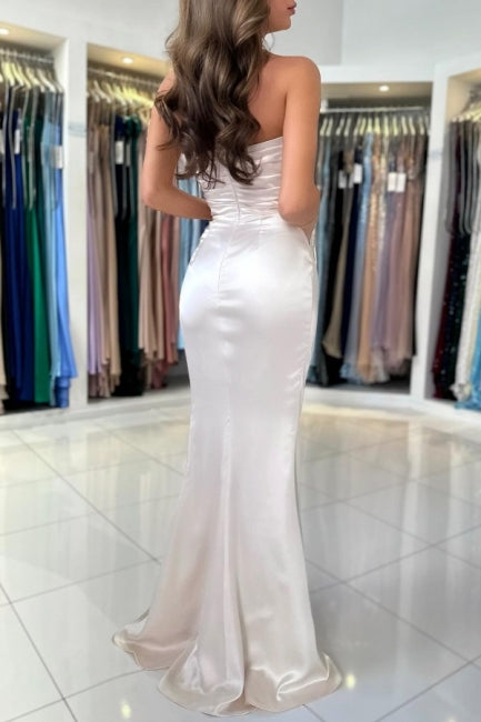 Elegant sweetheart Sleeveless Prom Dresses Front Split Long-stylesnuggle