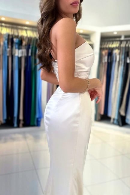 Elegant sweetheart Sleeveless Prom Dresses Front Split Long-stylesnuggle