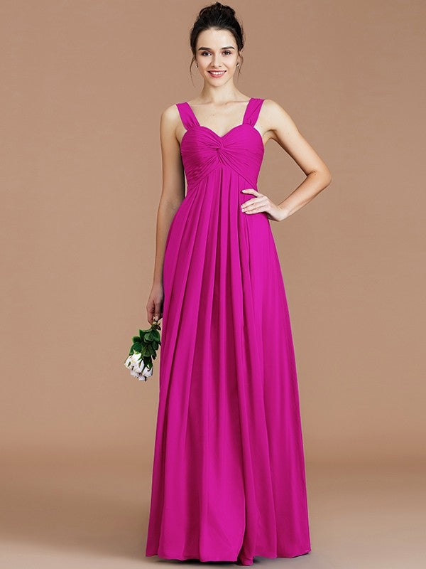 Empire Sweetheart Sleeveless Ruched Chiffon Bridesmaid Dresses