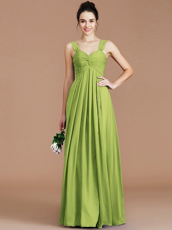 Empire Sweetheart Sleeveless Ruched Chiffon Bridesmaid Dresses