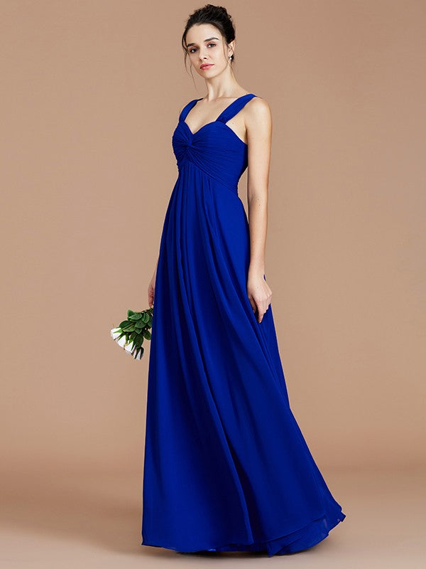 Empire Sweetheart Sleeveless Ruched Chiffon Bridesmaid Dresses