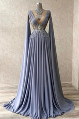 Fabulous High Neck Sleeveless Long 100D-chiffen prom Dresses With beads-stylesnuggle